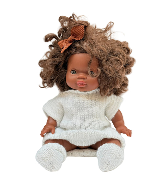 Minikane Charlie Baby Doll Curly Hair Blue Eyes