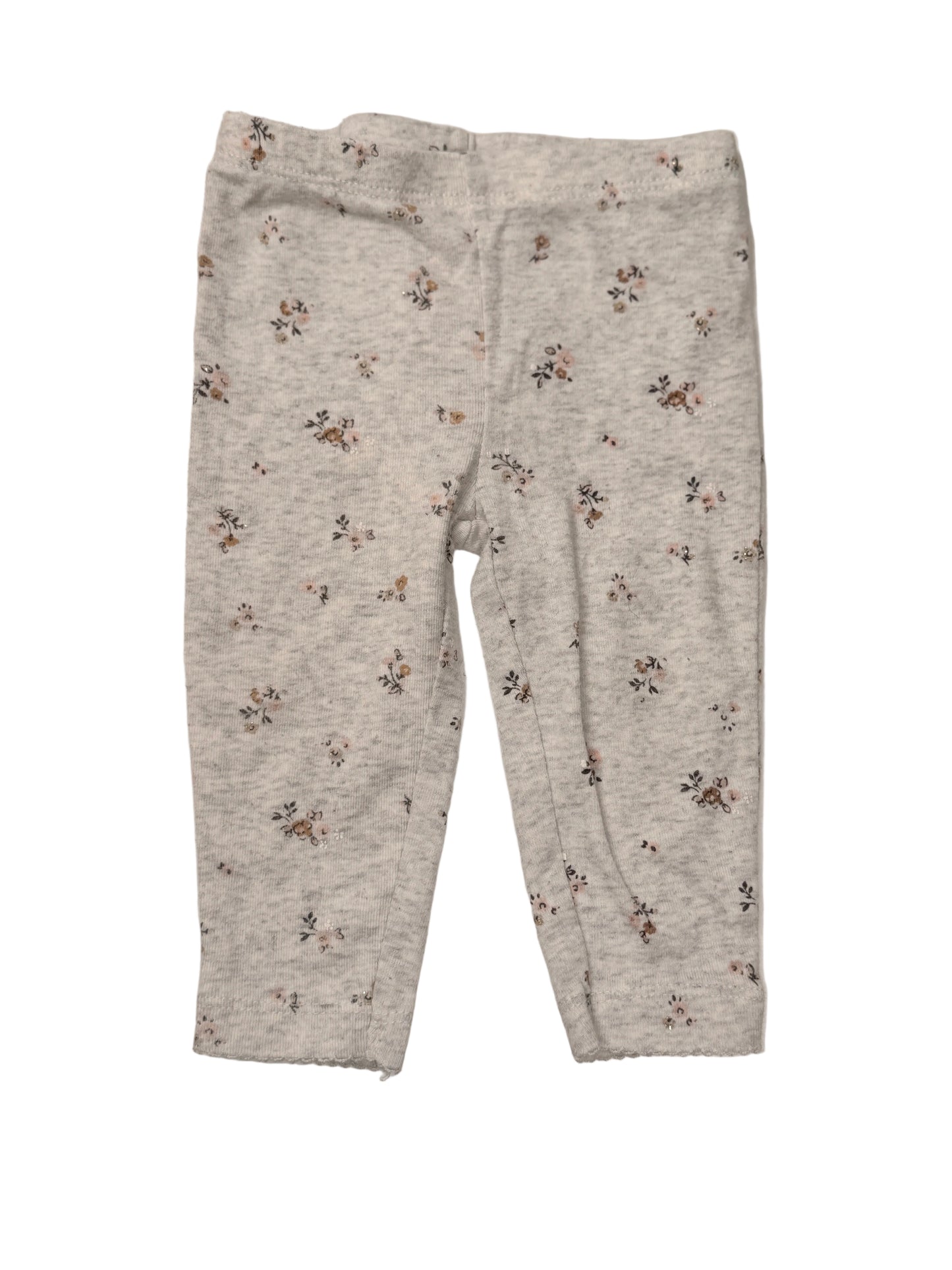 Carter's Gray Floral Leggings 6m