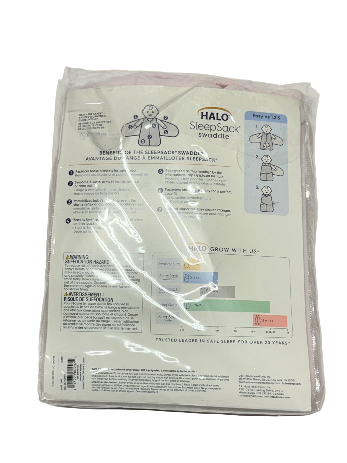 Halo Swaddle Sleep Sack NEW 3-6m Pink