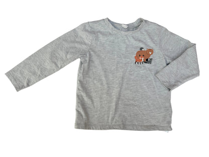 PL Kids Gray Woodland Animals Long Sleeve 4T