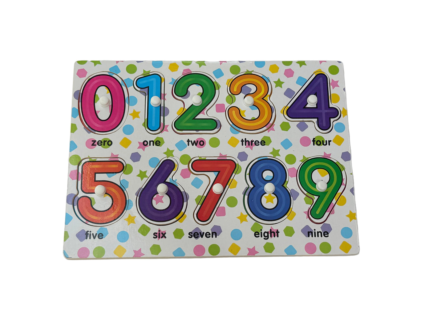 Numbers 0-9 Wooden Peg Puzzle Toy