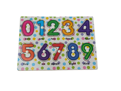 Numbers 0-9 Wooden Peg Puzzle Toy