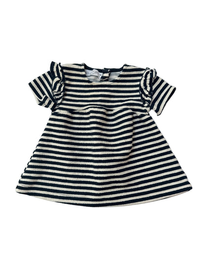 Zara Striped Ruffle Dress 3-6M