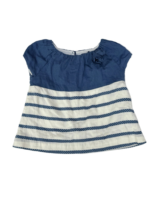 Baby Gap Blue Striped Dress 6-12m