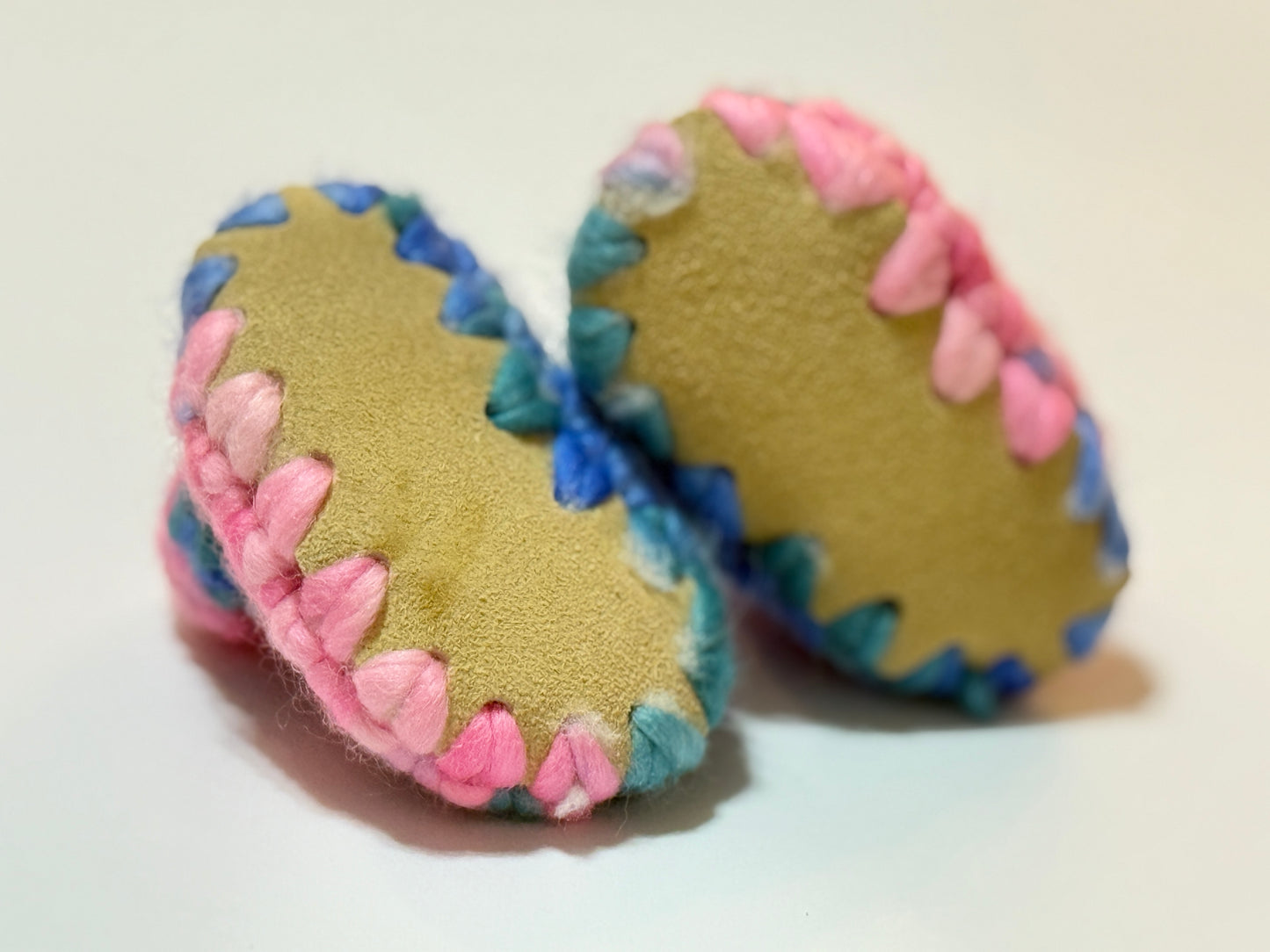 Purple Toned Padraig Knitted Slippers 3-12m