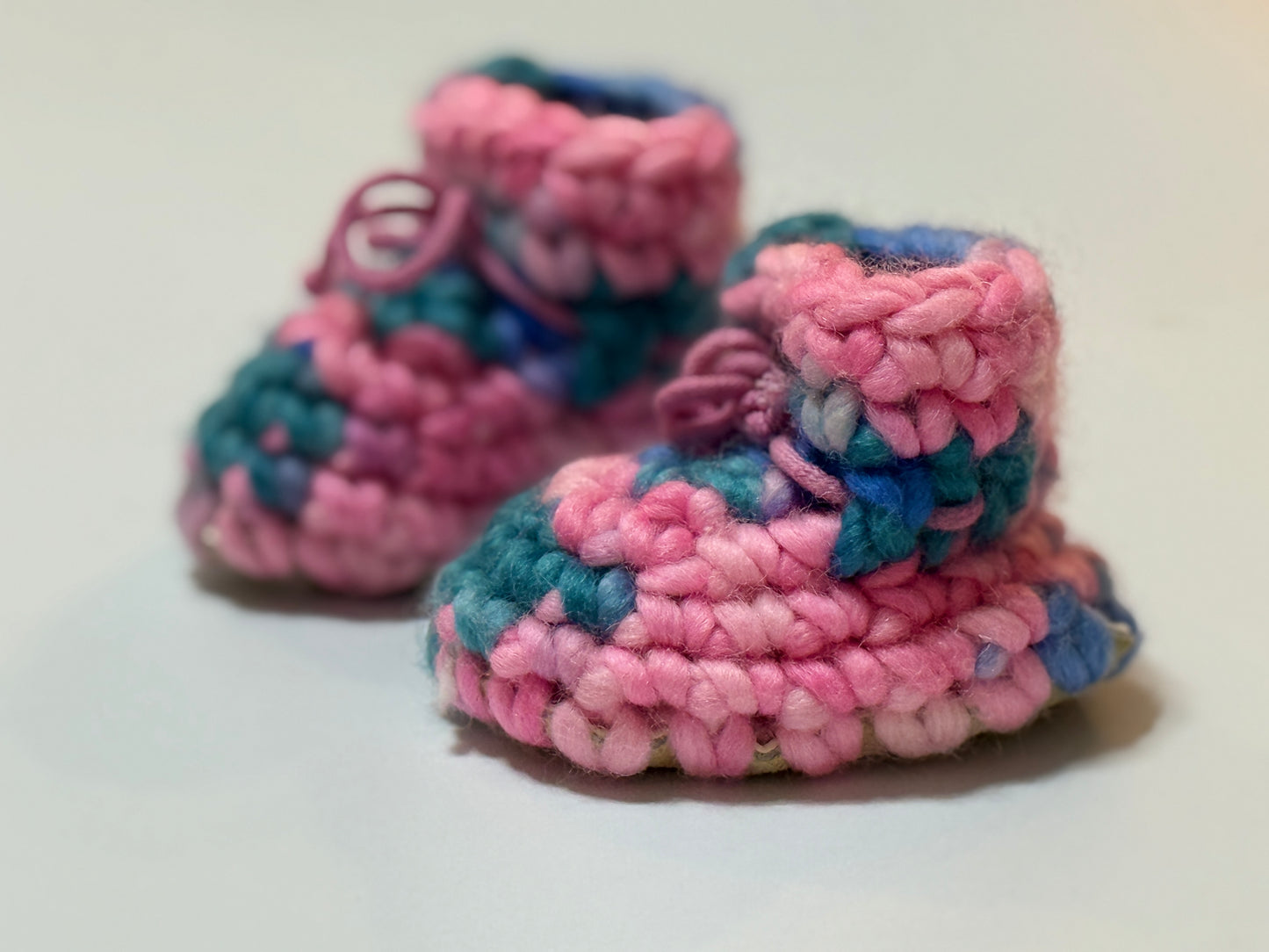 Purple Toned Padraig Knitted Slippers 3-12m