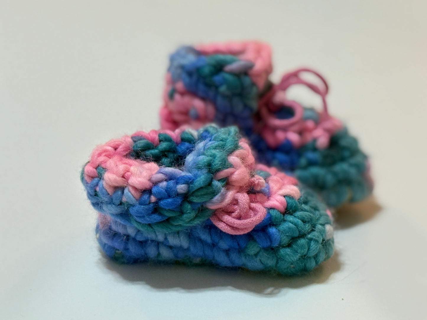 Purple Toned Padraig Knitted Slippers 3-12m