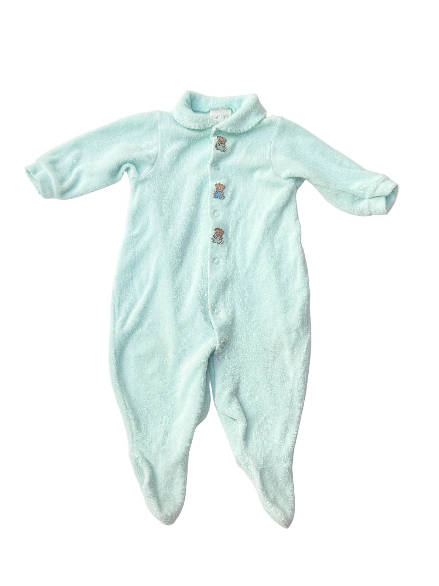 Vintage Carter's Terry Bear Footed Sleeper Newborn