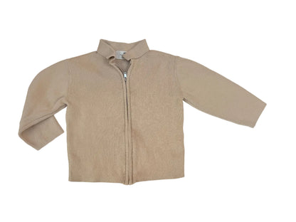 H&M Beige Zip Knit Cardigan 3-4T