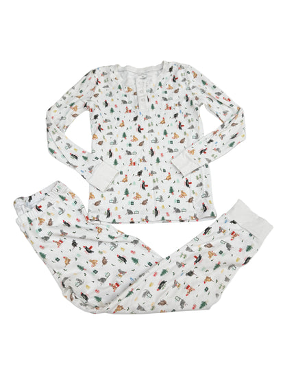 Petite Plume Cat Christmas Pajama Set Size 8