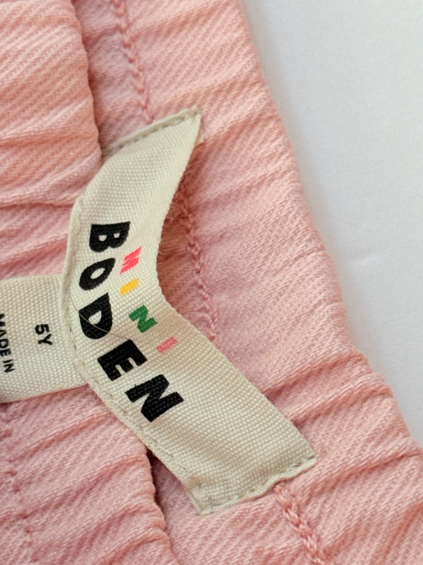 Boden Pink Floral Embroidered Pants Size 5Y