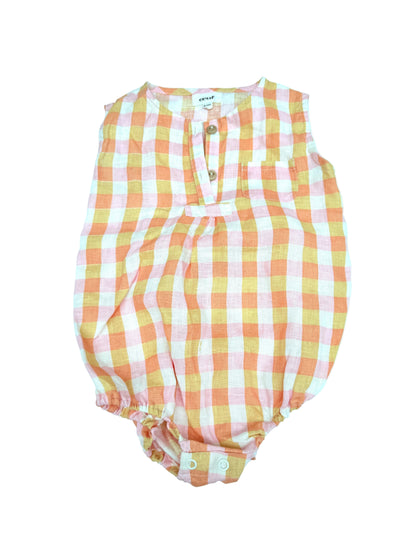 Oeuf Gingham Linen Shirt 18-24M