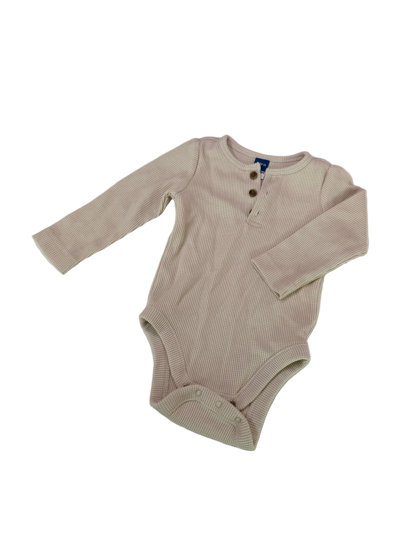 Old Navy Waffle Henley Bodysuit 6-12M
