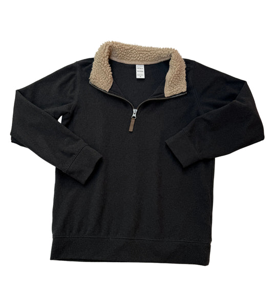 Carter's Black Quarter-Zip Sherpa Collar Size 10