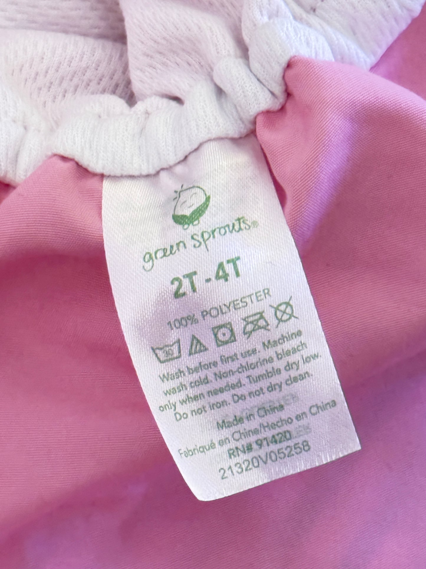 Pink Sun Hat with Neck coverage 2-4t