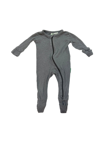 Parade Gray Organic Zip Sleeper 3-6m