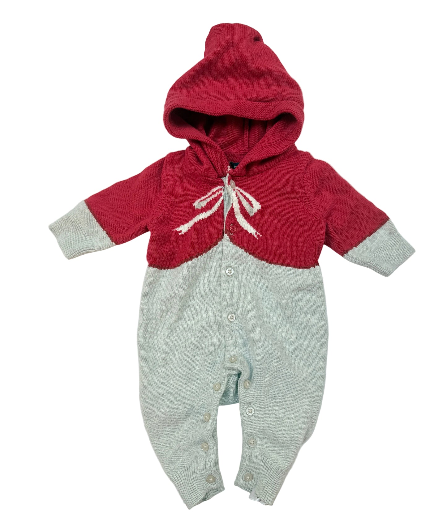 Baby Gap Knit Hooded Romper Newborn