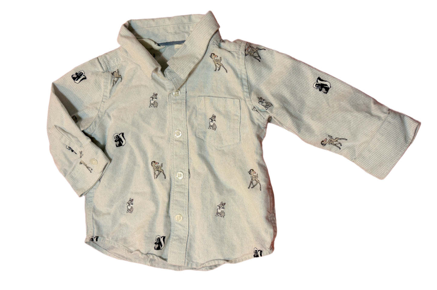 Baby Gap Boys Bambi animals Button up 6-12m
