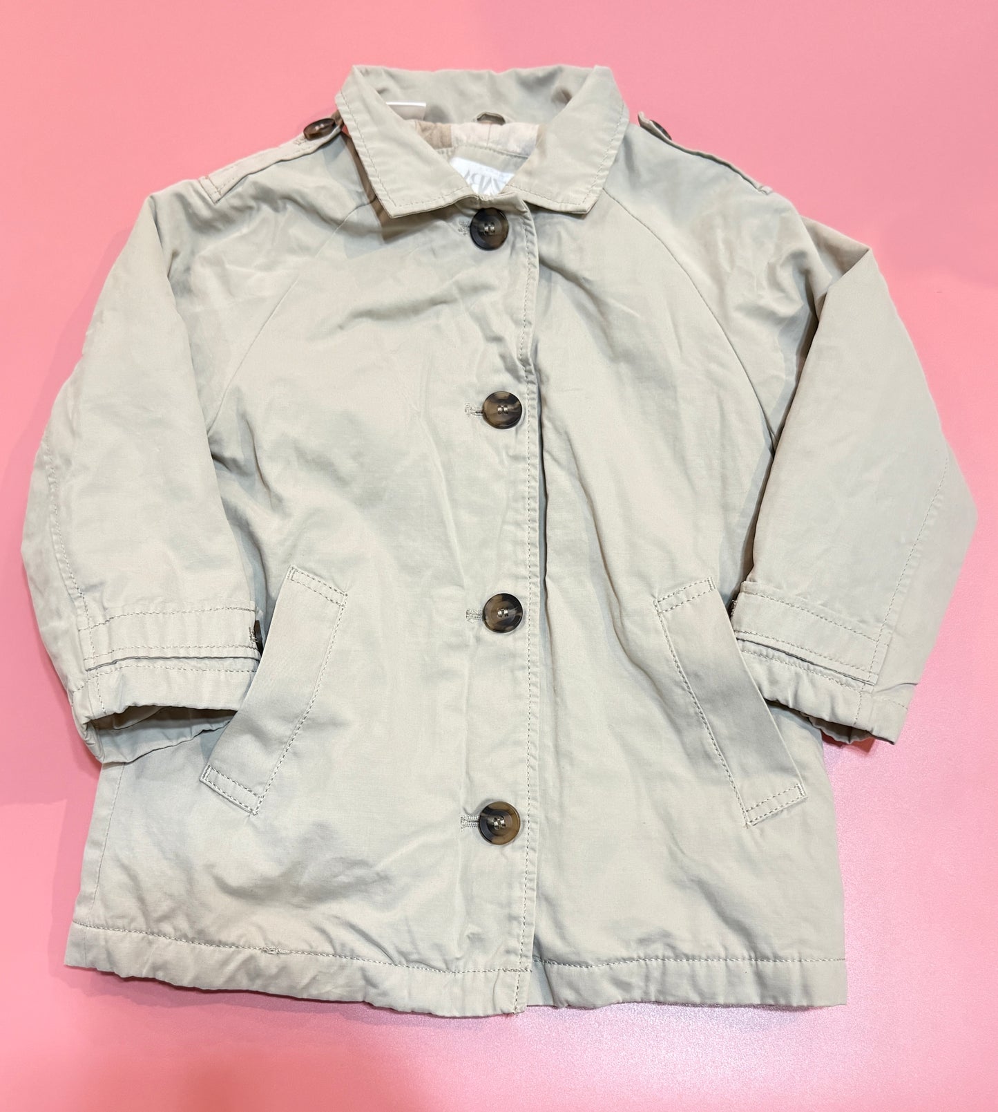 Zara Button up Trench Jacket 3-4y