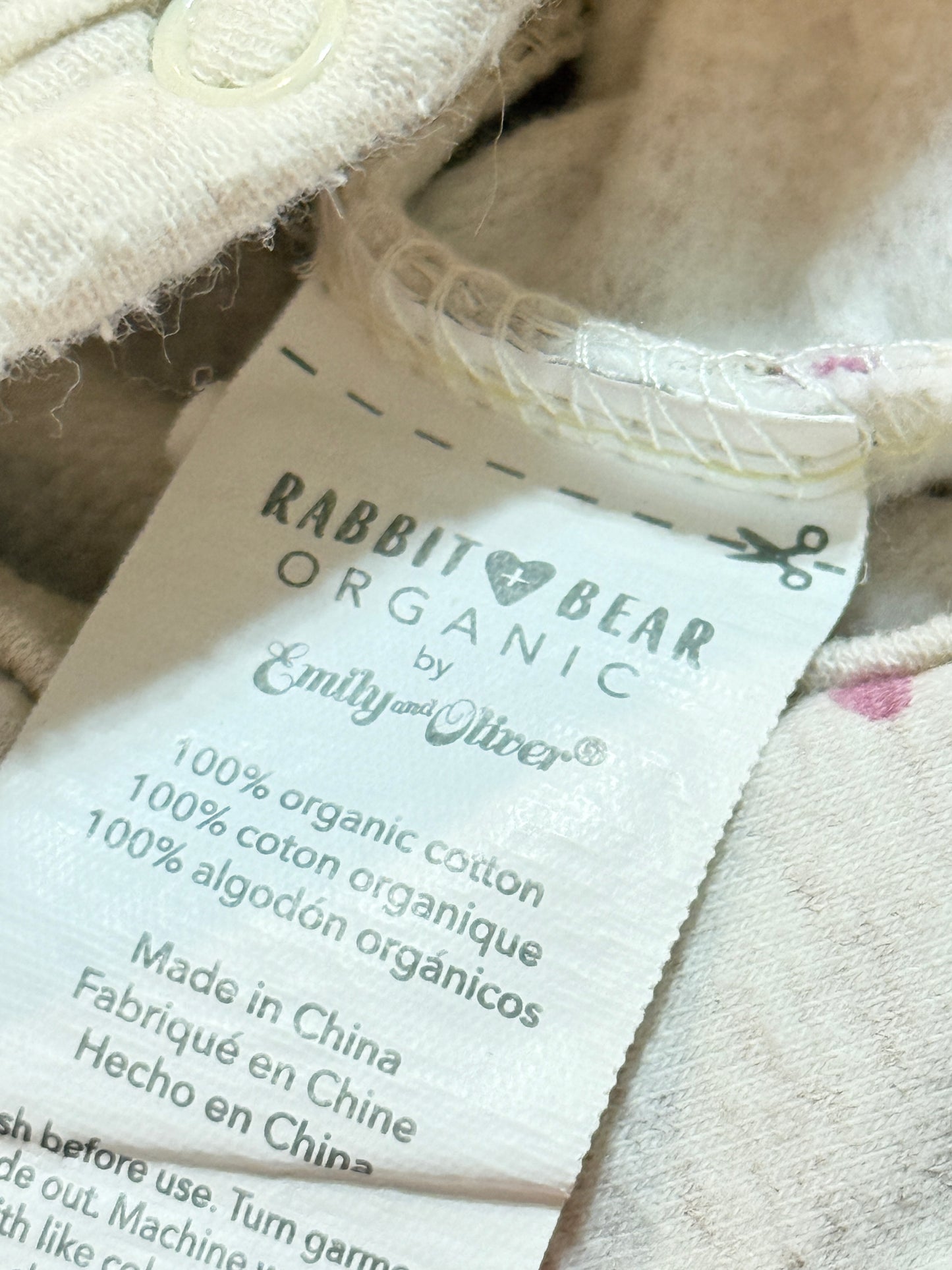 Rabbit + Bear 6-9m Organic Cotton