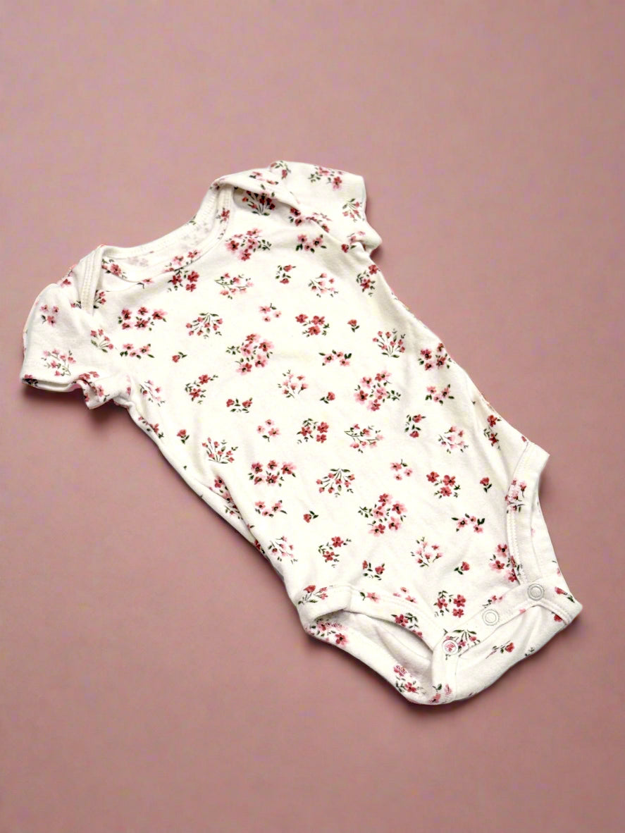 Floral Carters 6m onesie