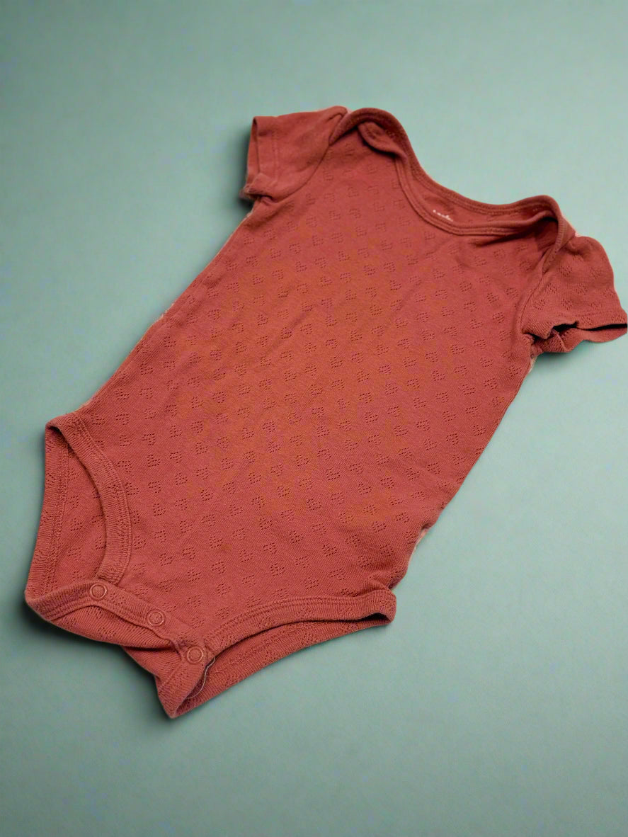 Carters 6m embroidered heart onesie