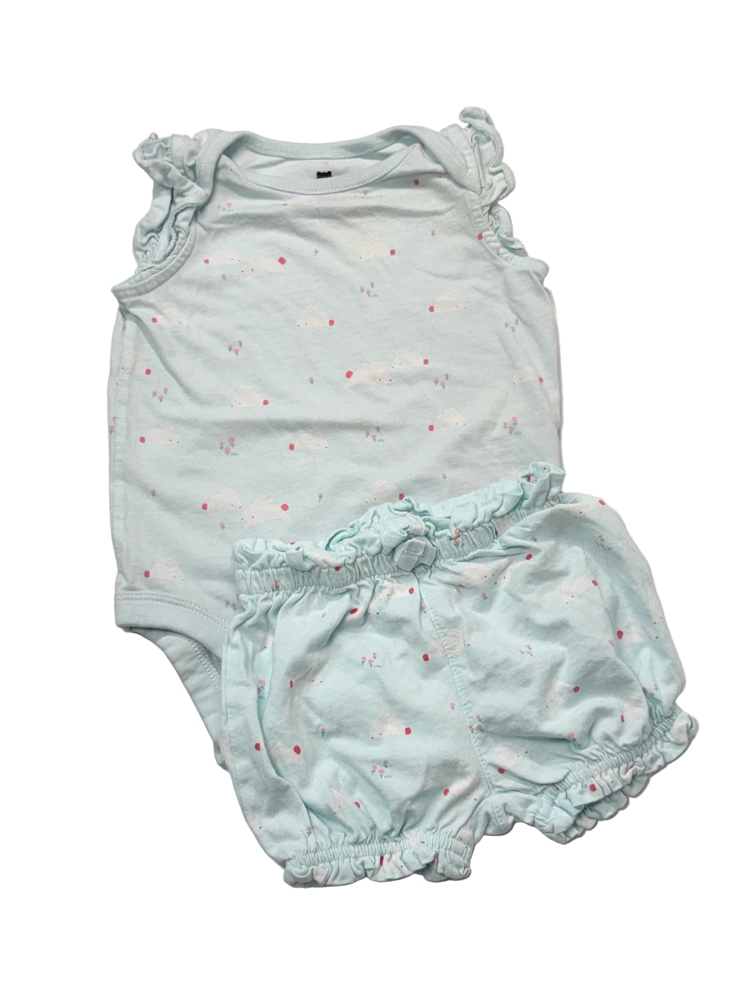 Baby Gap Mint Bunny Bodysuit & Bloomer Set 6-12m