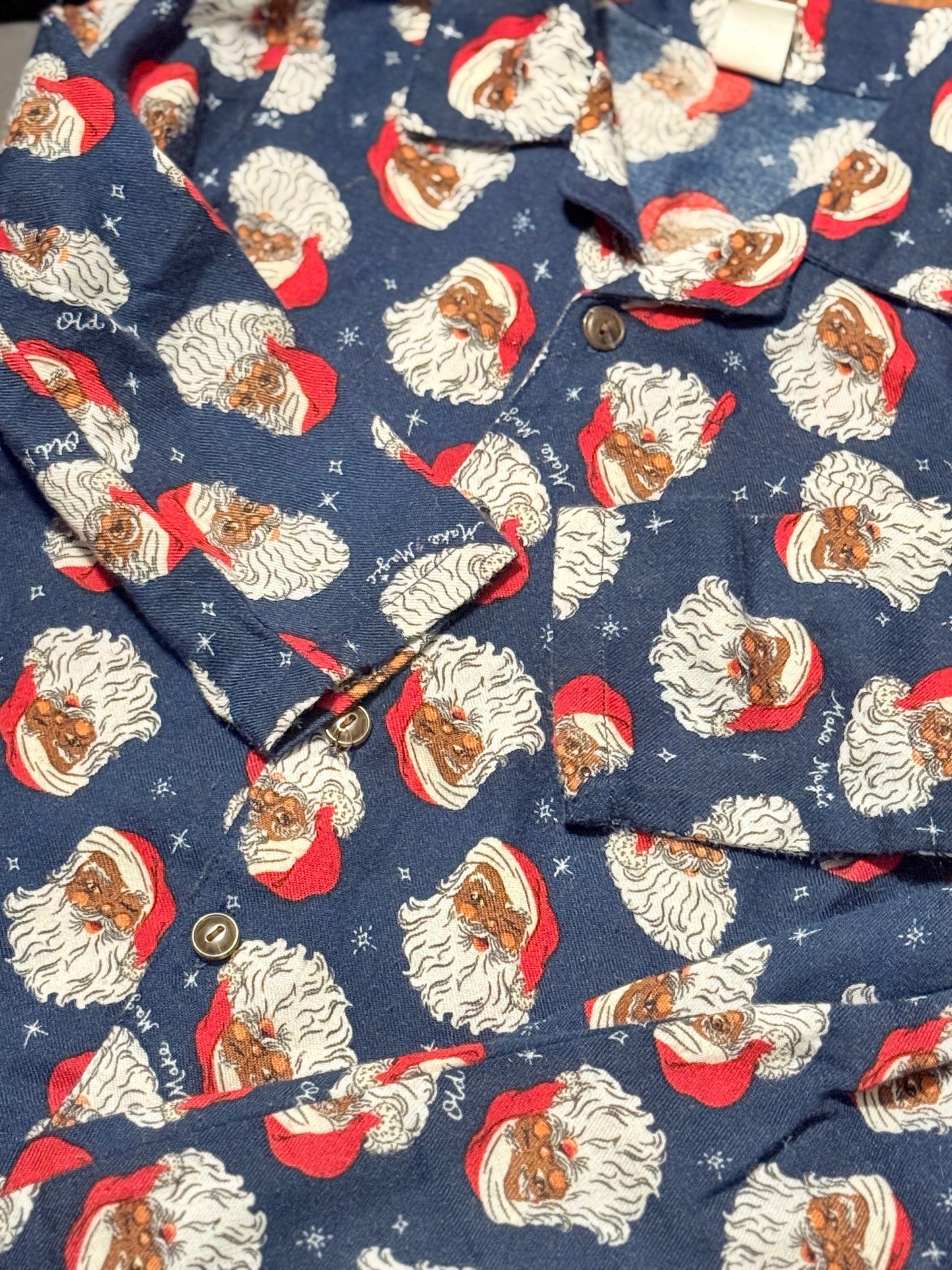 Old Navy 2pc Christmas Santa Button ups 2T