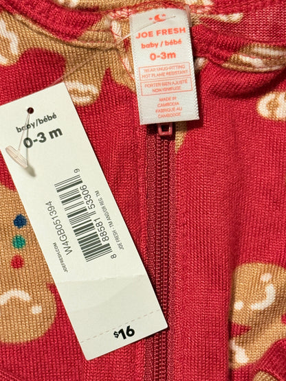 Pyjama pain d'épices 0-3 mois NWT