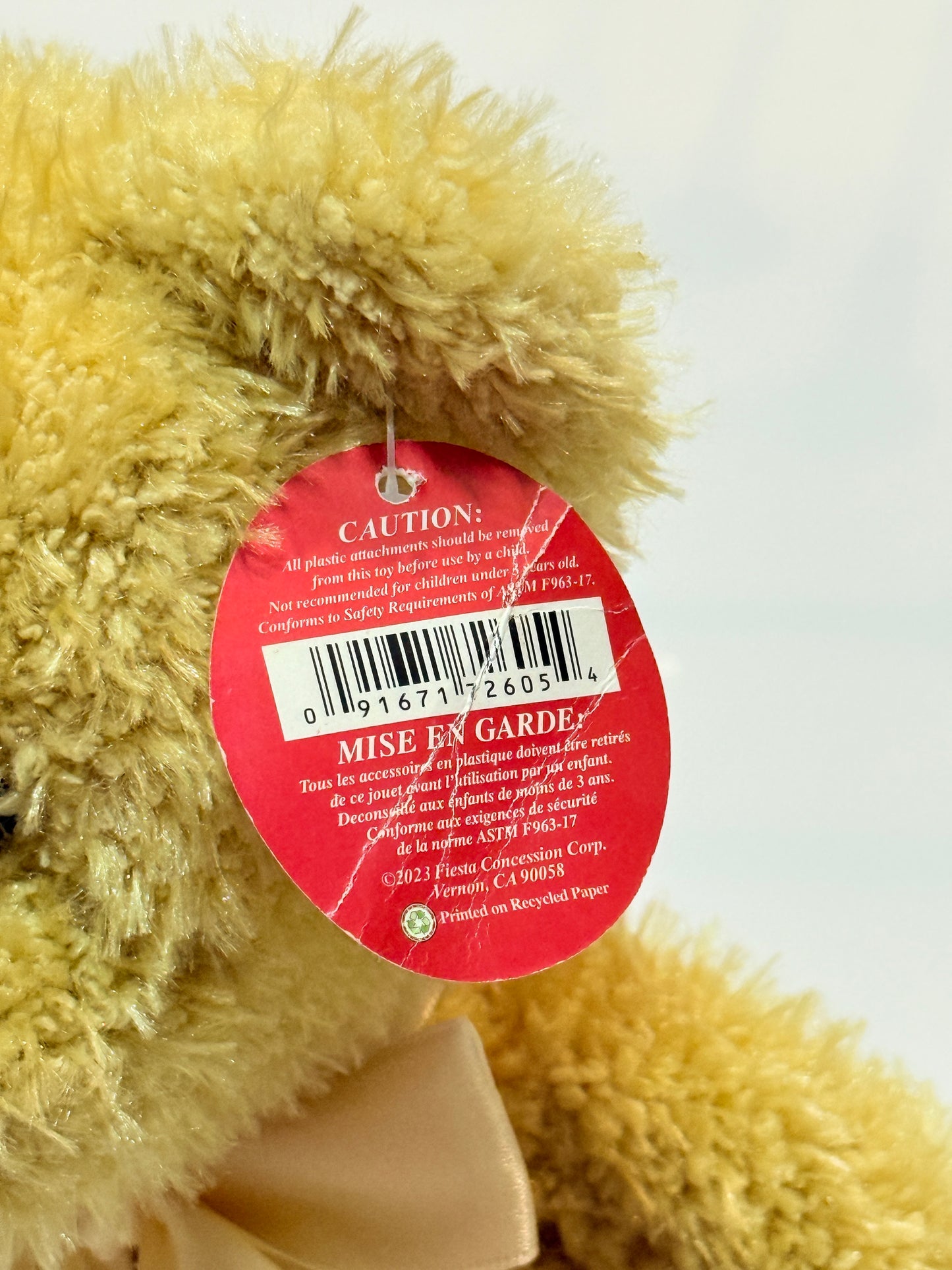 Fiesta Plush Teddy Bear With Ribbon Bow