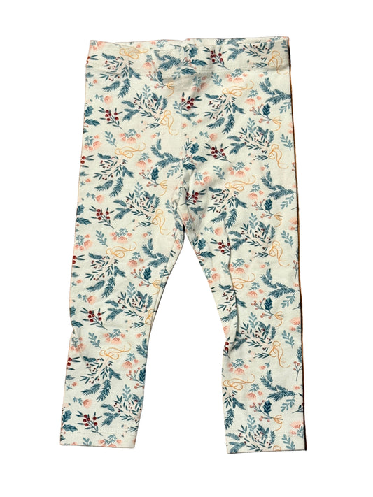 Holiday Floral Print Leggings 3-6m