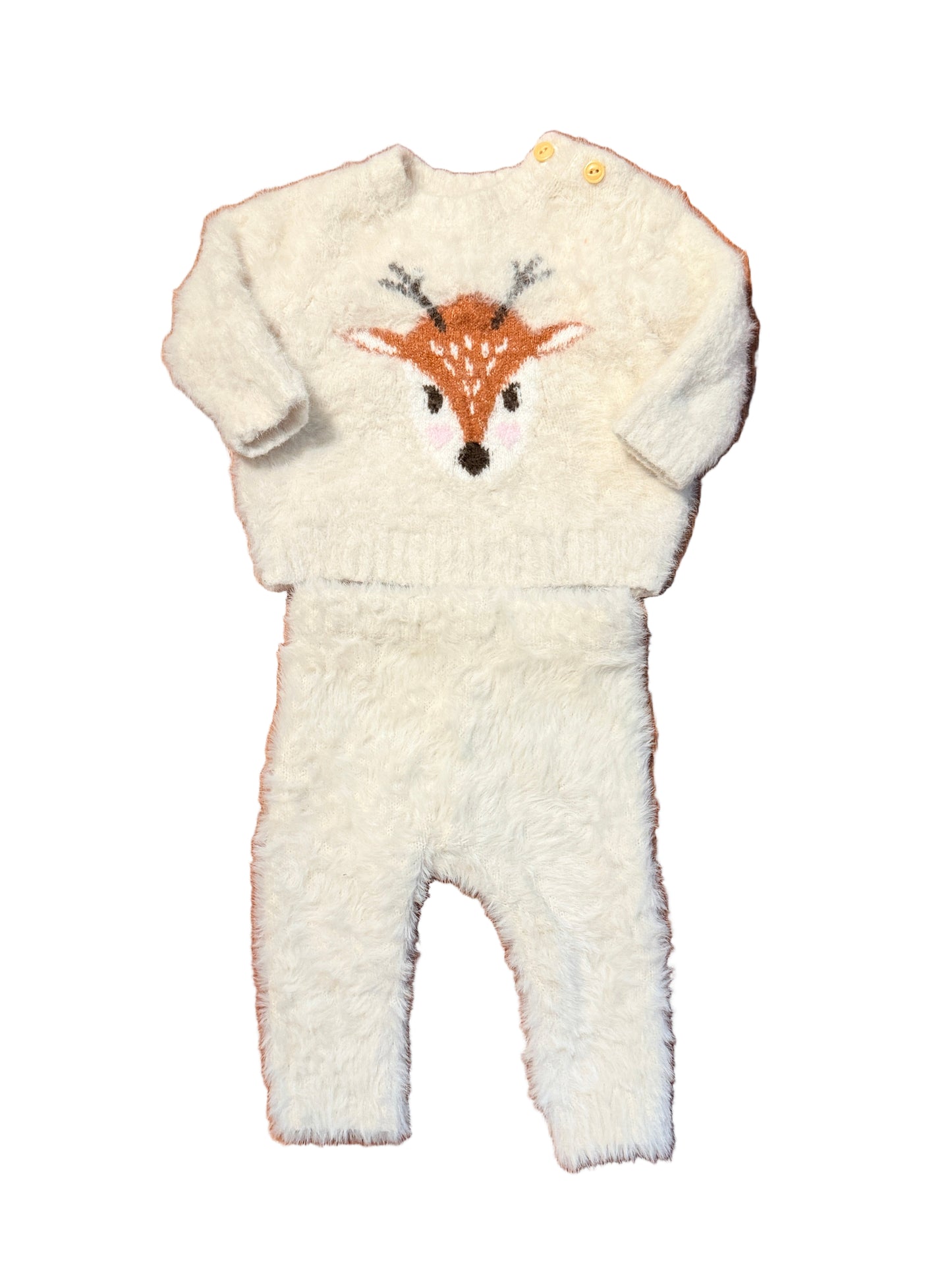 Old Navy 2pc Deer Set Fuzzy 0-3m
