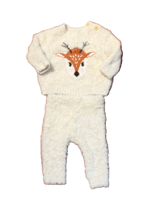 Old Navy 2pc Deer Set Fuzzy 0-3m