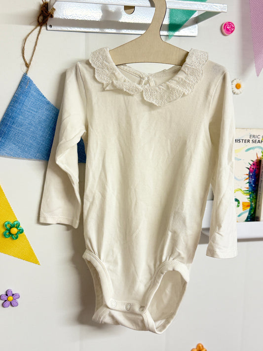 Collard H&M Cotton 6-9m Long sleeve Onesie