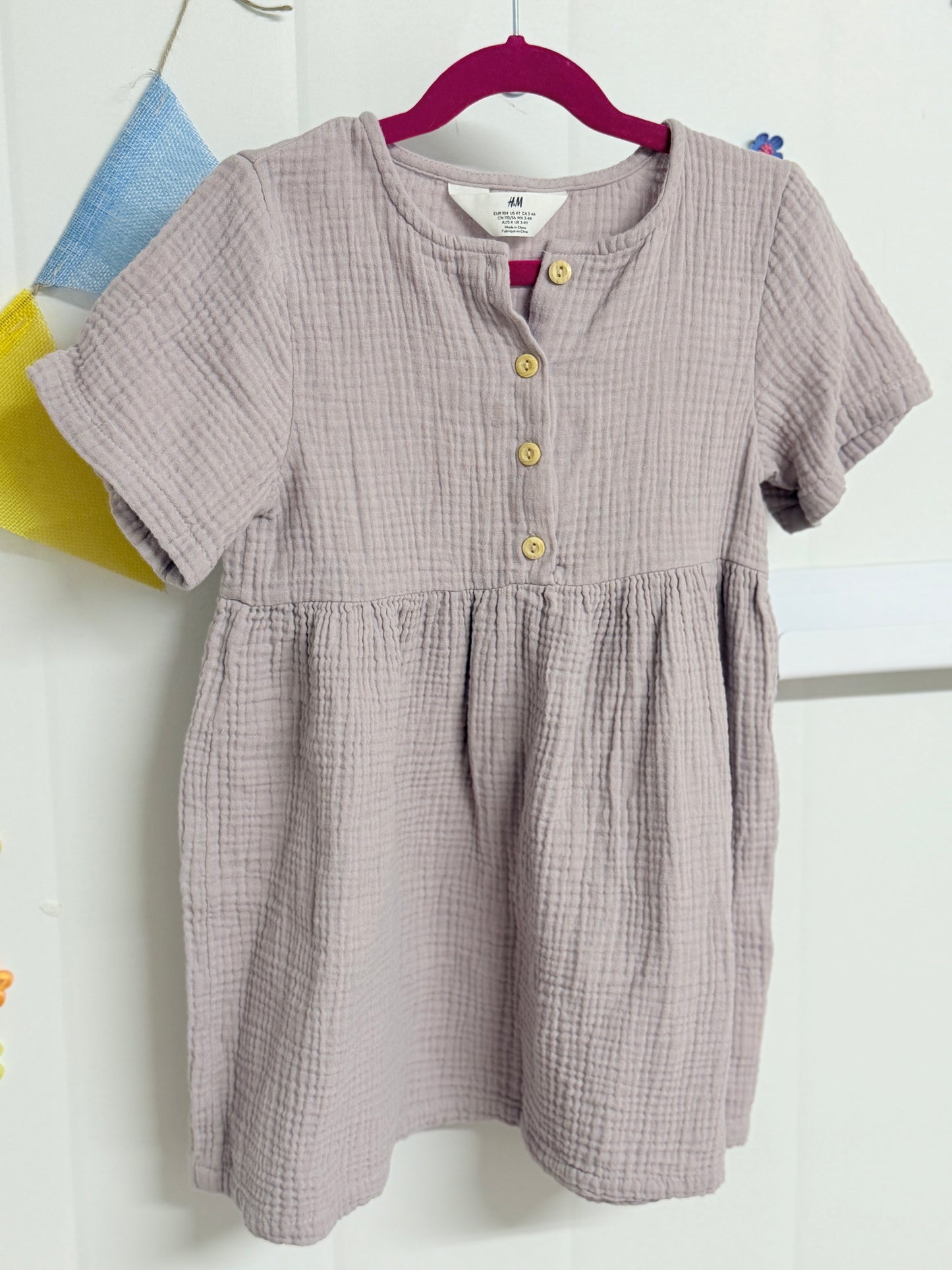 H&M Cotton Dress 3-4y