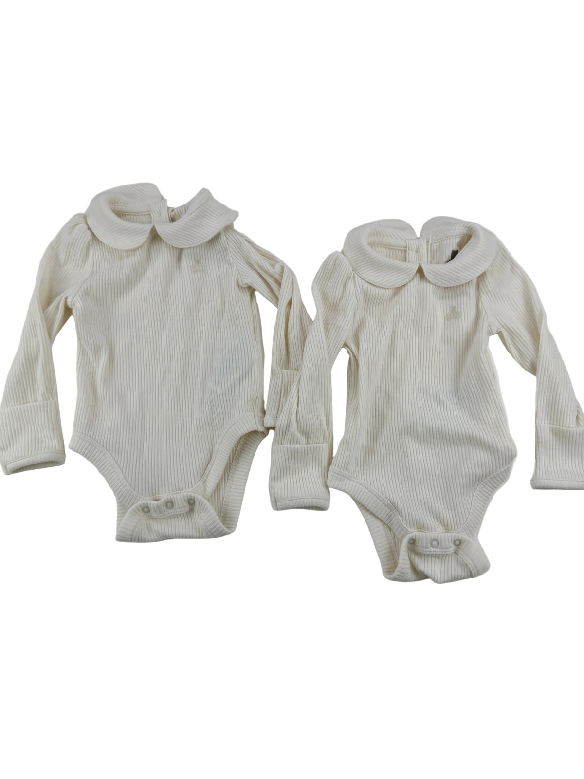 Baby Gap Ribbed Peter Pan Collar Bodysuit 3-6M 2pack