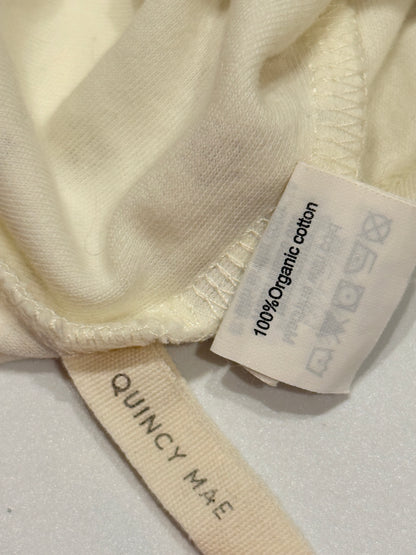 Quincy Mae - Floral Baby Bonnet Hat Cream 0-3m