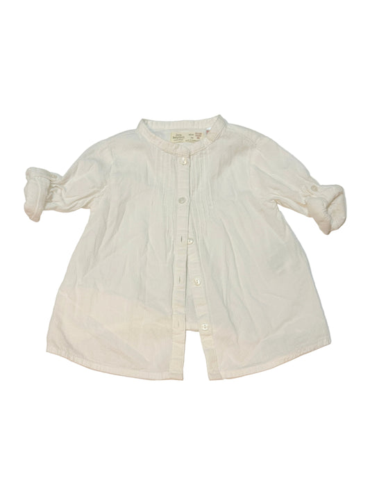 Zara White Button up Shirt 12-18m