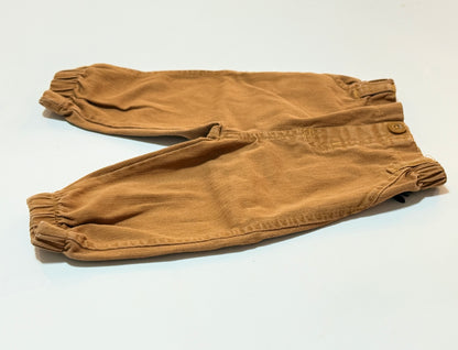 Pantalon en coton boutonné sable 0-3 mois