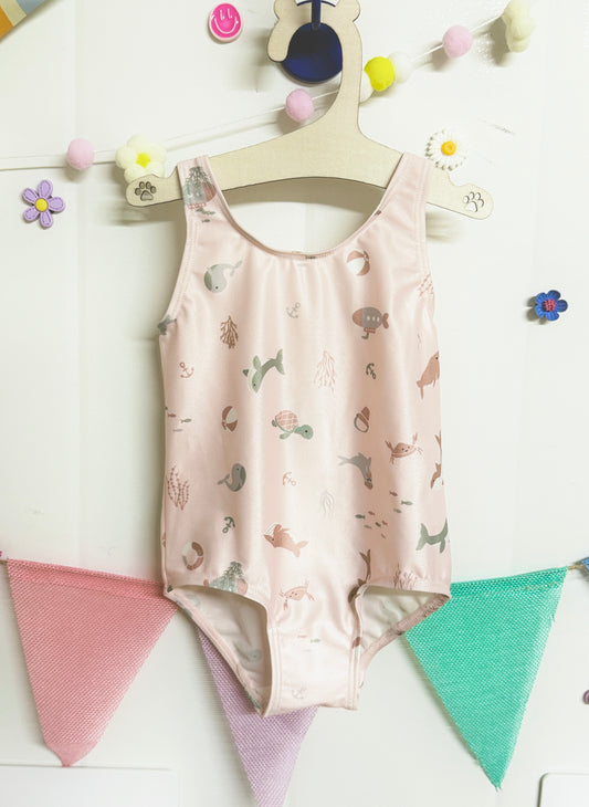 2pc H&M Swim Set 6-12m UV Rashguard and Onepiece