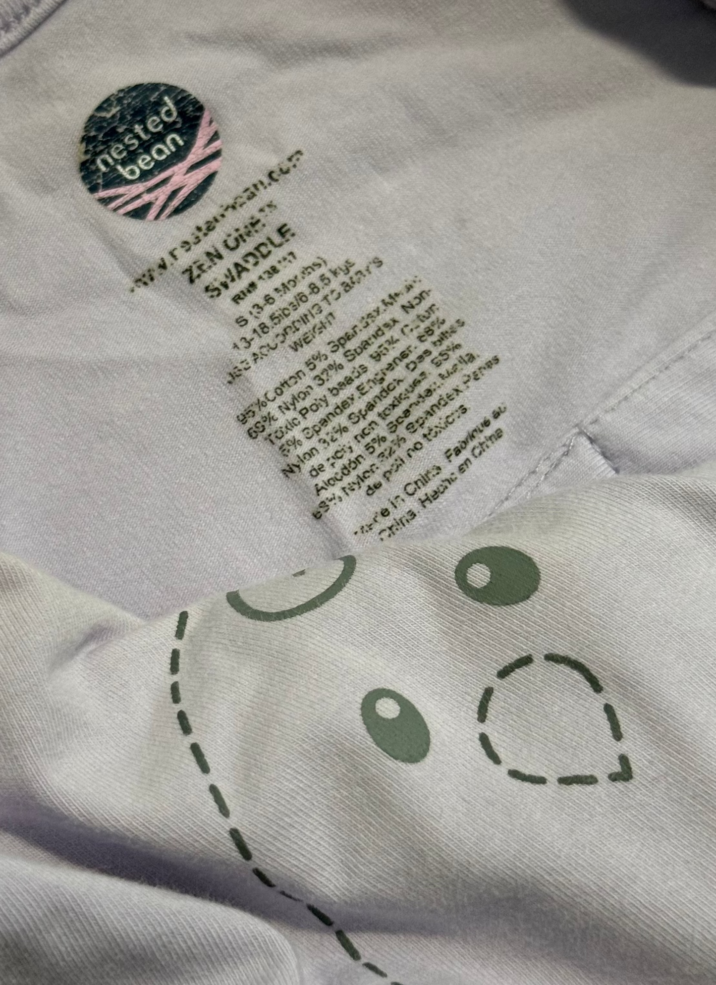 Nested Bean Zen One Sleepsack Swaddle Size Small Baby 3-6 months