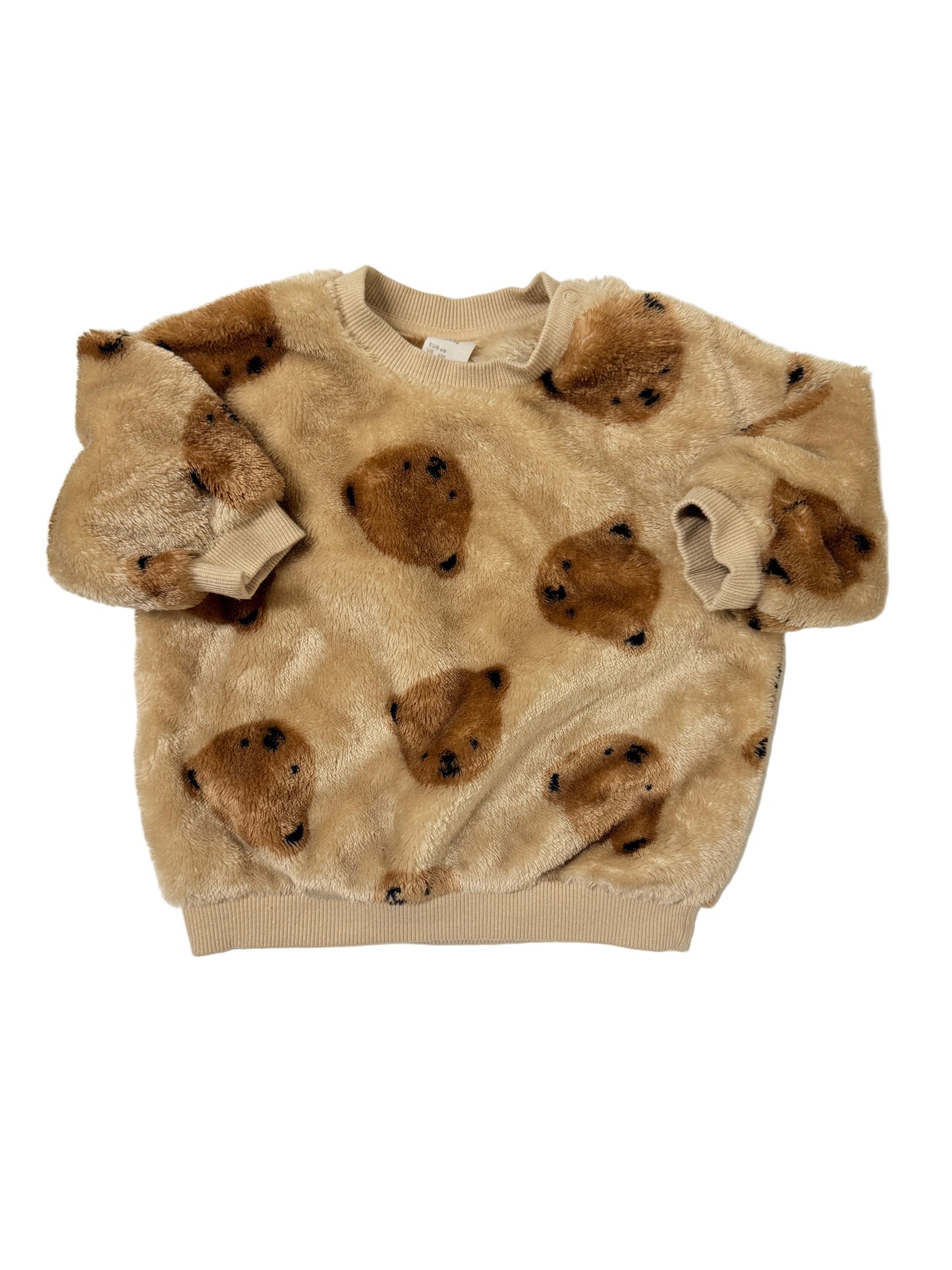 H&M Bear Oversized Fuzzy Sweater 4-6m
