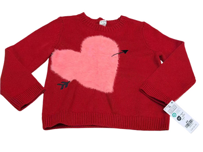 Fuzzy Carters Heart Sweater 5T NWT