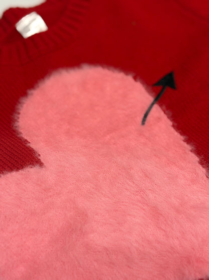 Fuzzy Carters Heart Sweater 5T NWT