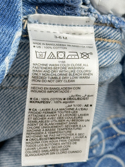 Old Navy Smiley Face Denim Overalls 3-6m
