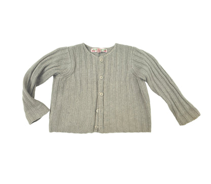 Bonpoint Gray Knit Cardigan Size 18m