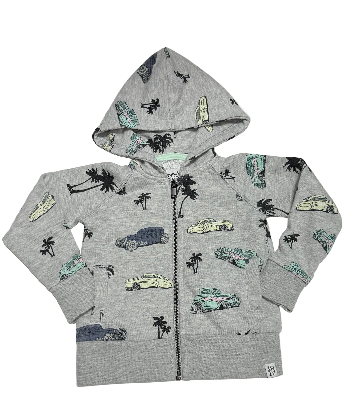 S Code LA - Sweat à capuche imprimé voiture 24m / paume
