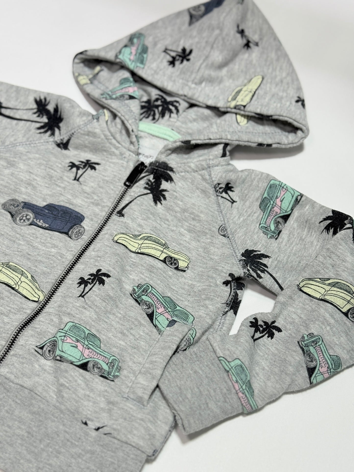 S Code LA - Sweat à capuche imprimé voiture 24m / paume