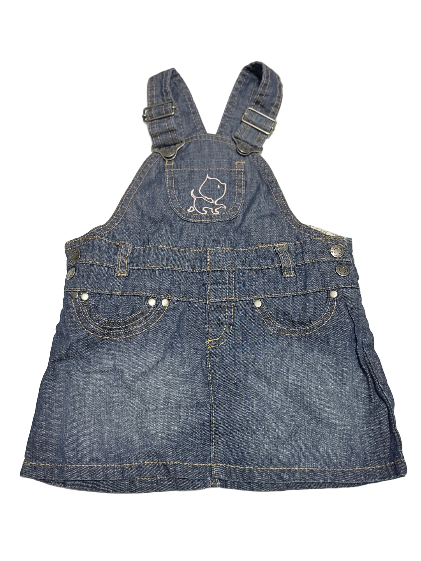 H&M 9-12m Cat Overall Dress