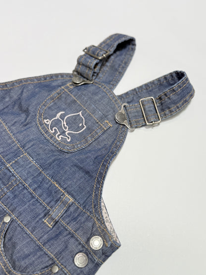 H&M 9-12m Cat Overall Dress